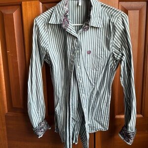 Women’s cinch button down shirt